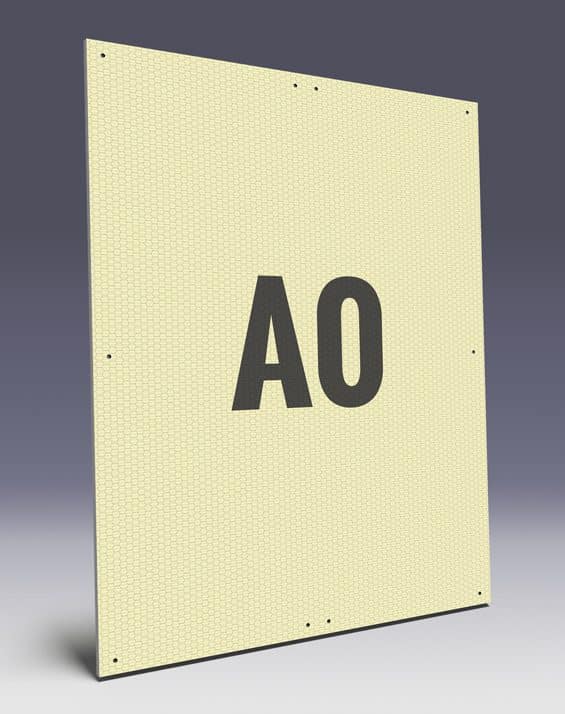 Wabenplakate aus Wabenplatten im A0 Format - Wabenstruktur stabilisiert das Kunststoffplakat